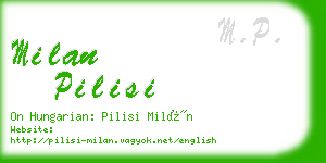 milan pilisi business card